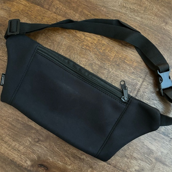 Cross Body Bag | Scuba Material | Black - Picture 2 of 3